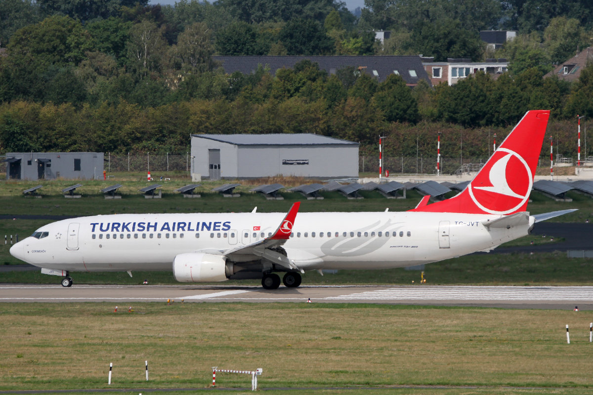 Turkish Airlines, TC-JVT  Cekmeköy , Boeing, 737-8F2 wl, DUS-EDDL, Düsseldorf, 21.08.2019, Germany 