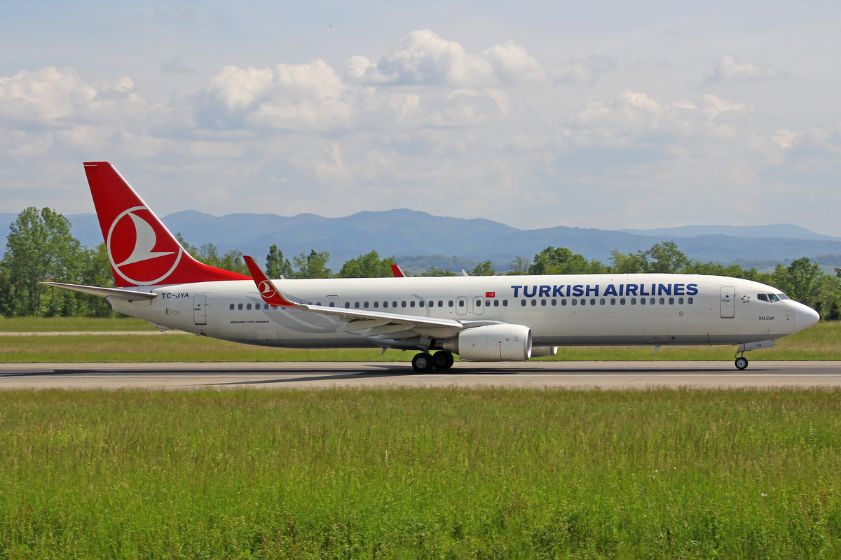 Turkish Airlines, TC-JYA, Boeing 737-9F2ER,  Selcuk , 18.Mai 2016, BSL Basel, Switzerland.