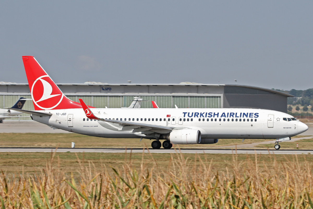 Turkish Airlines (TK-THY), TC-JGD  Nevsehir , Boeing, 737-8F2 wl, 10.09.2016, EDDS-STR, Stuttgart, Germany 