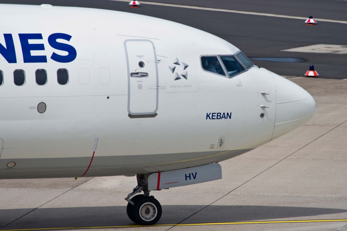 Turkish Airlines (TK-THY), TC-JHV  Keban , Boeing, 737-8F2 wl (Bug/Nose), 27.06.2015, DUS-EDDL, Düsseldorf, Germany