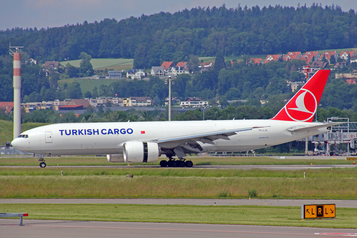 Turkish Cargo, TC-LJF, Boeing 777-F, msn: 66579/1640, 12.Juni 2021, ZRH Zürich, Switzerland.