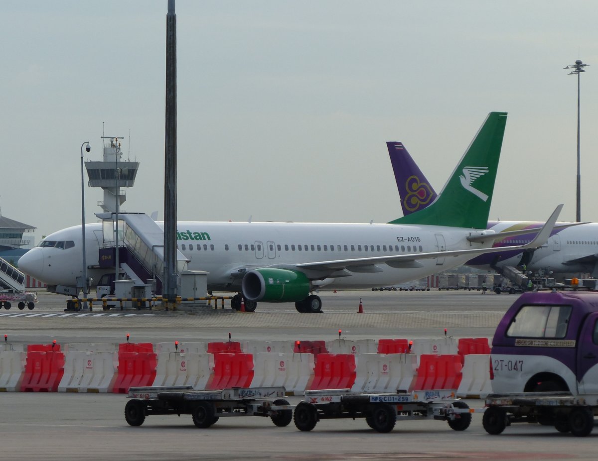 Turkmenistan Airlines, Boeing 737-82K, EZ-A018, Bangkok Suvarnabhumi International Airport (BKK), 8.11.2018