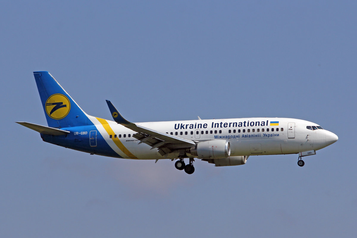 Ukraine International Airlines, UR-GBD, Boeing 737-36Q, msn: 28659/2880, 05.September 2018, ZRH Zürich, Switzerland.