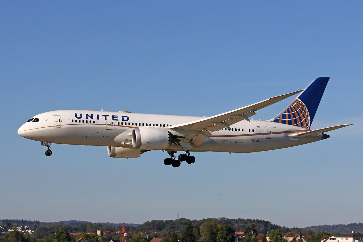 United Airlines, N27908, Boeing 787-824, msn: 36400/124, 26.September 2018, ZRH Zürich, Switzerland.