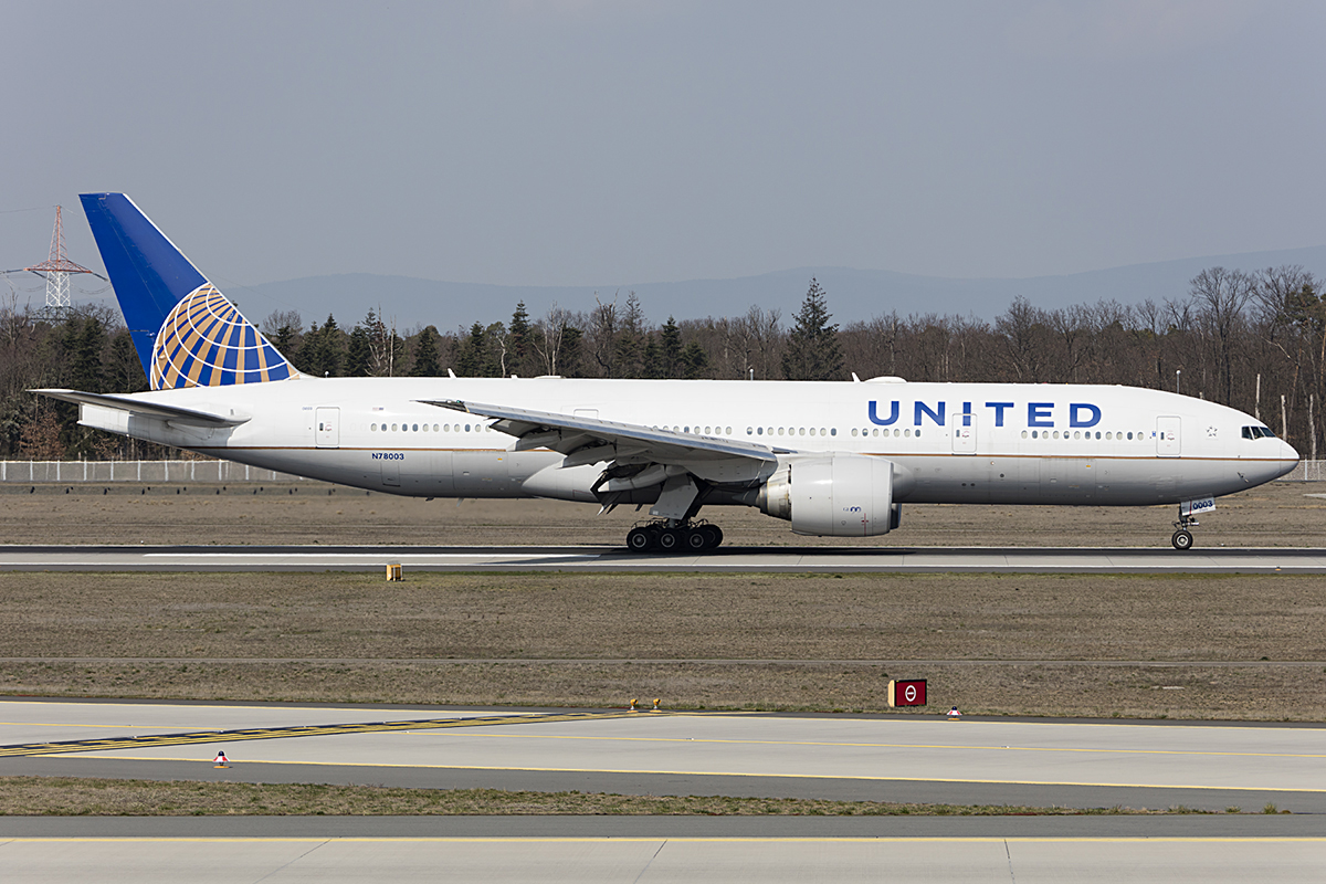 United Airlines, N78003, Boeing, B777-224ER, 31.03.2019, FRA, Frankfurt, Germany 



