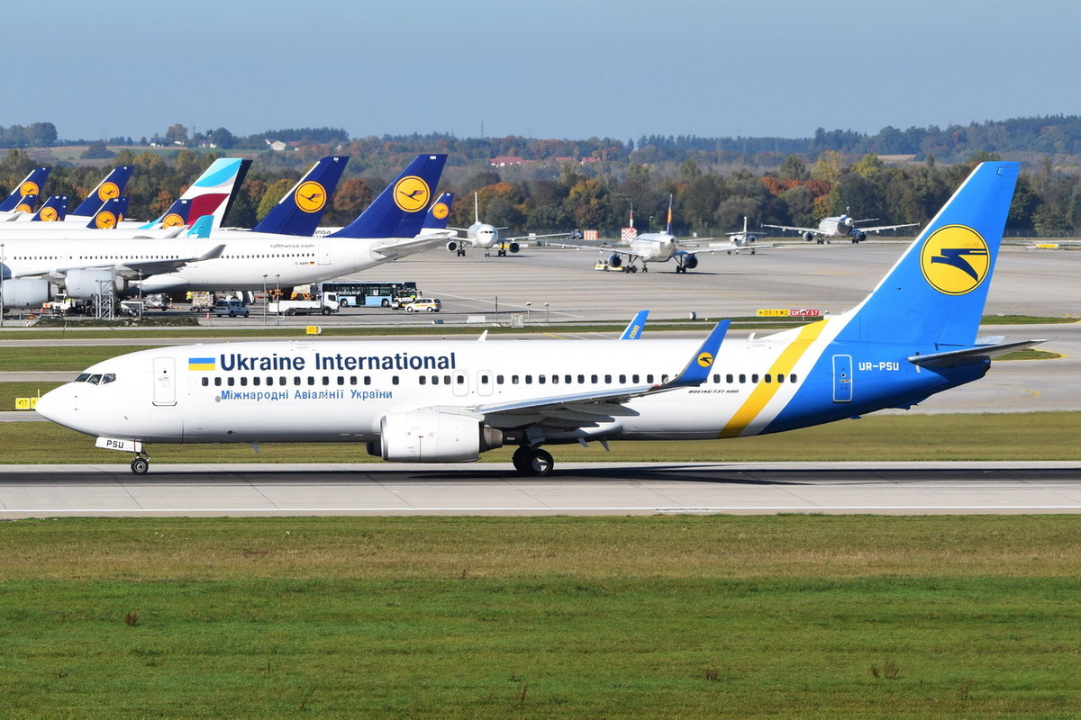 UR-PSU Ukraine International Airlines Boeing 737-8AS(WL) , MUC , 12.10.2018