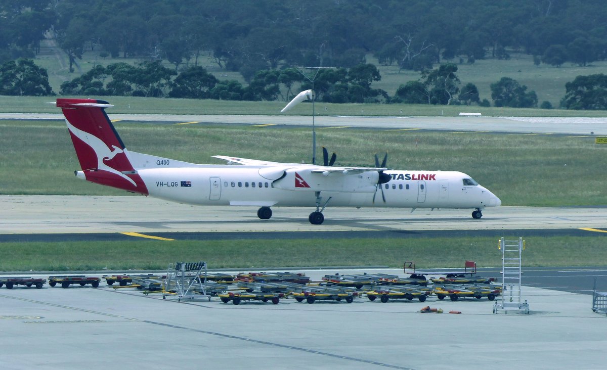 VH-LQG, De Havilland DHC-8 Q400, Qantaslink, Melbourne Airport (MEL), 20.1.2018