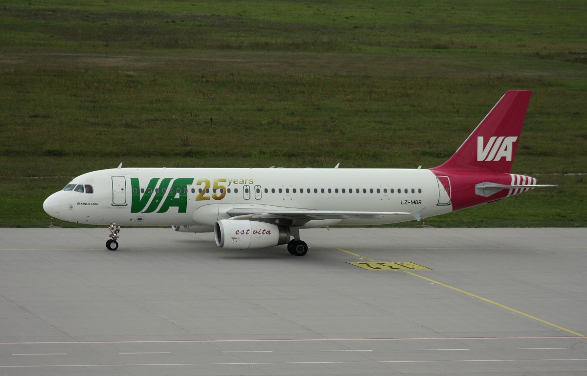 VIA, LZ-MDR,(c/n 5158),Airbus A 320-232,25.08.2015,LEJ-EDDP,Leipzig,Germany(25 Years Sticker)
