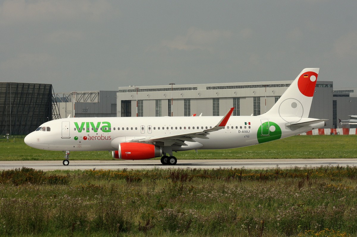 Viva aerobus,D-AXAJ,Reg.XA-VAJ,(c/n 6750),Airbus A 320-232 (SL), 20.08.2015, XFW-EDHI, Hamburg-Finkenwerder, Germany 
