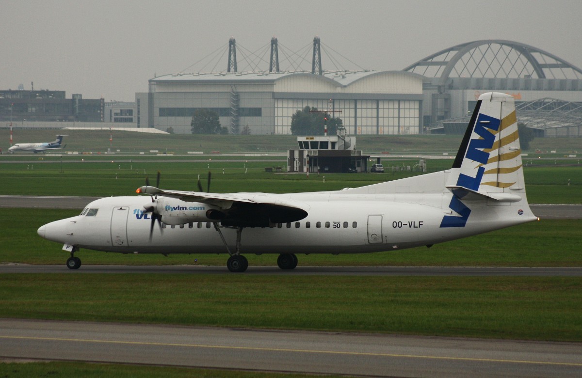 VLM Airlines, OO-VLF, (c/n 20208),Fokker F 50, 09.10.2015, HAM-EDDH, Hamburg, Germany 