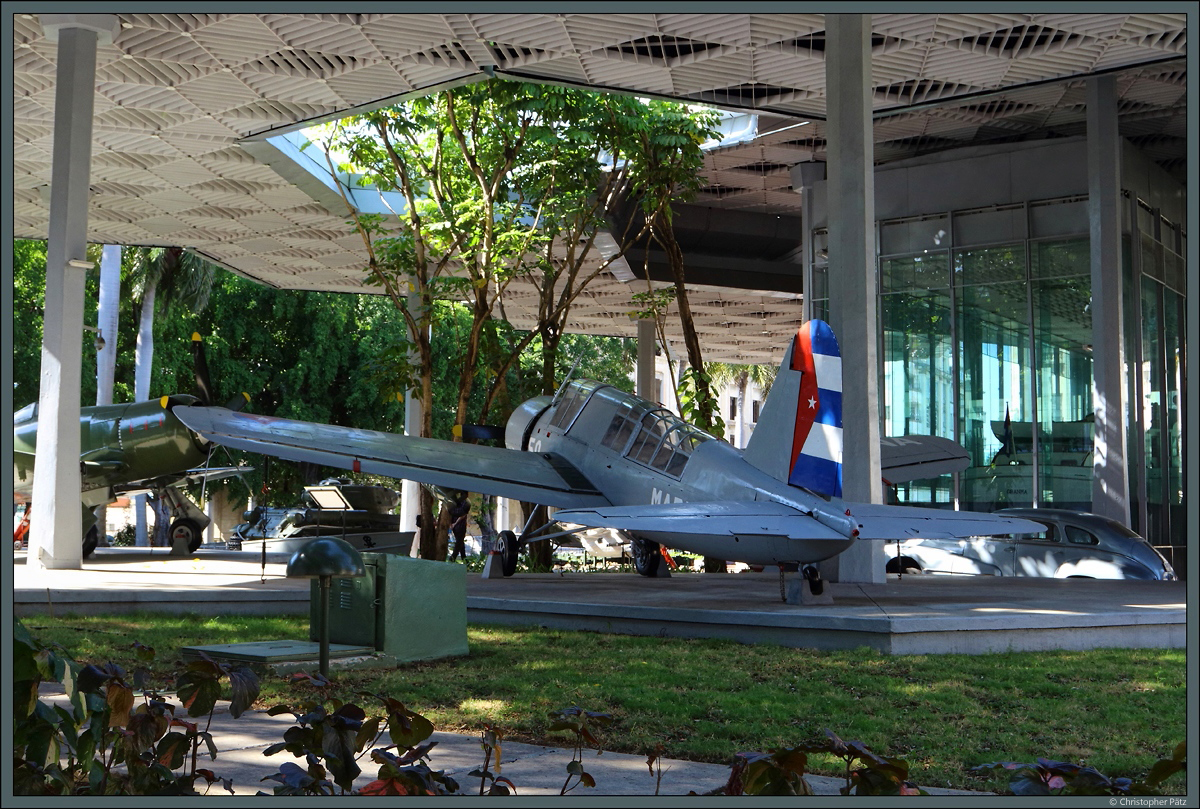 Vought OS2U-3 Kingfisher der Kubanischen Marine im Revolutionsmuseum in Havanna. Von 1942 bis 1959 waren vier Maschinen des Typs in Kuba im Einsatz. (29.03.2017)