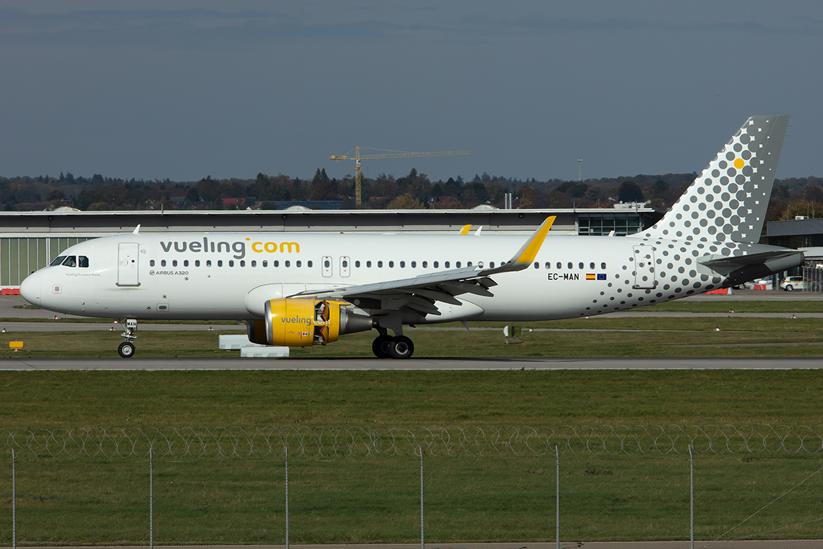 Vueling, EC-MAN, Airbus, A320-214, 27.10.2019, STR, Stuttgart, Germany






