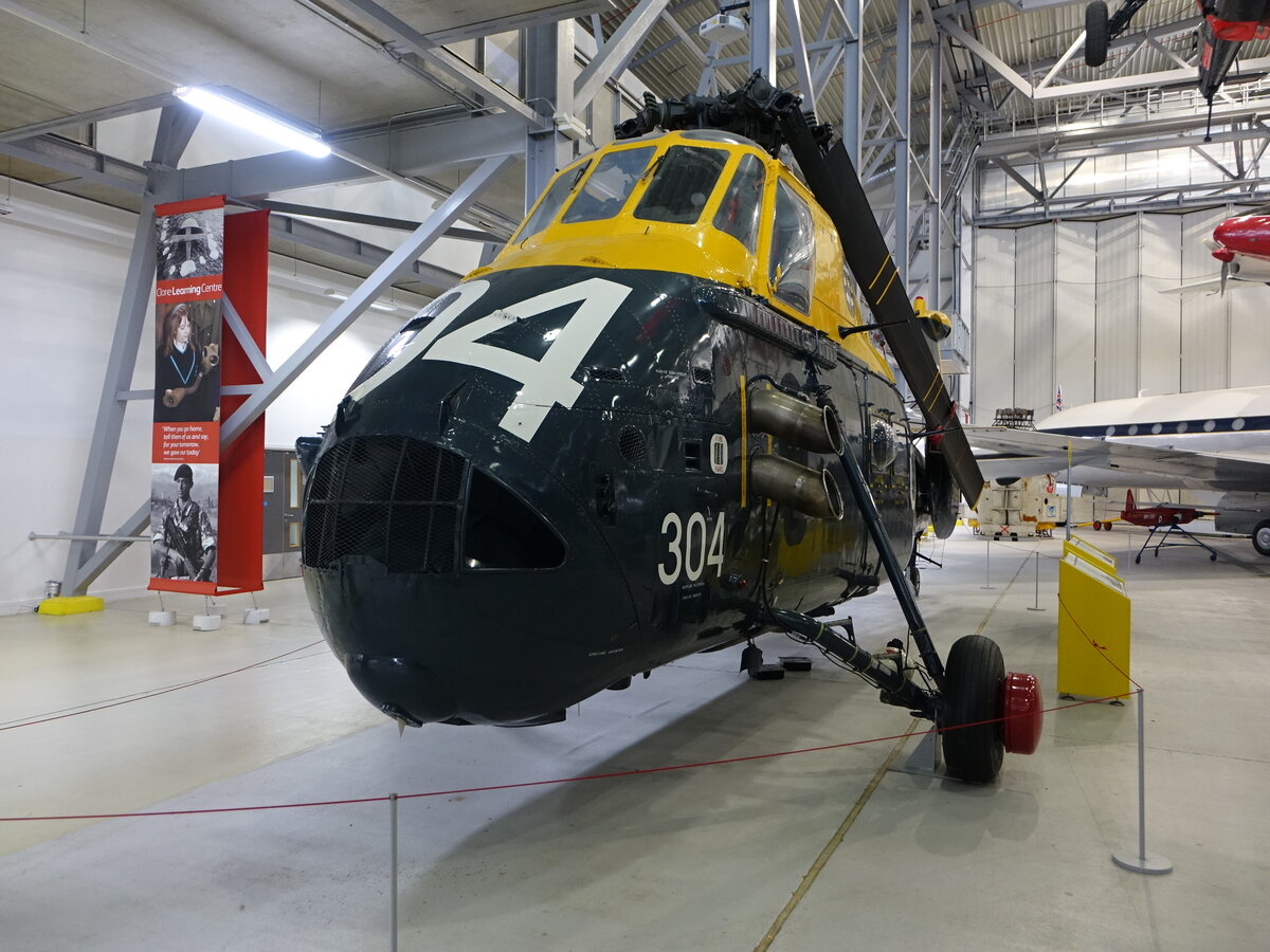 Westland Wessex Hubschrauber HAS MK1, Napier Turbine mit 1470 PS, Kennung 304, Duxford Imperial War Museum (08.09.2023)