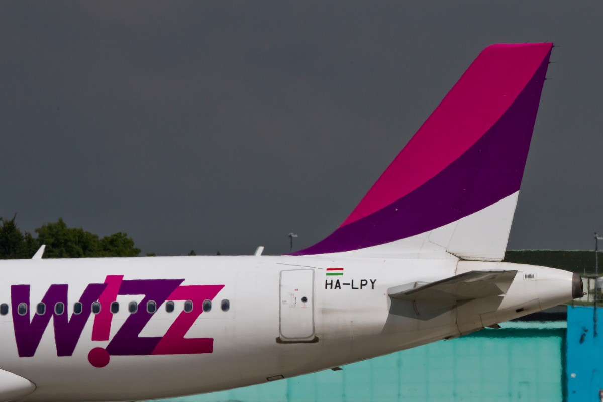Wizz Air, HA-LPY, Airbus, A 320-200 (Seitenleitwerk/Tail), 02.09.2014, FMM-EDJA, Memmingen, Germany 