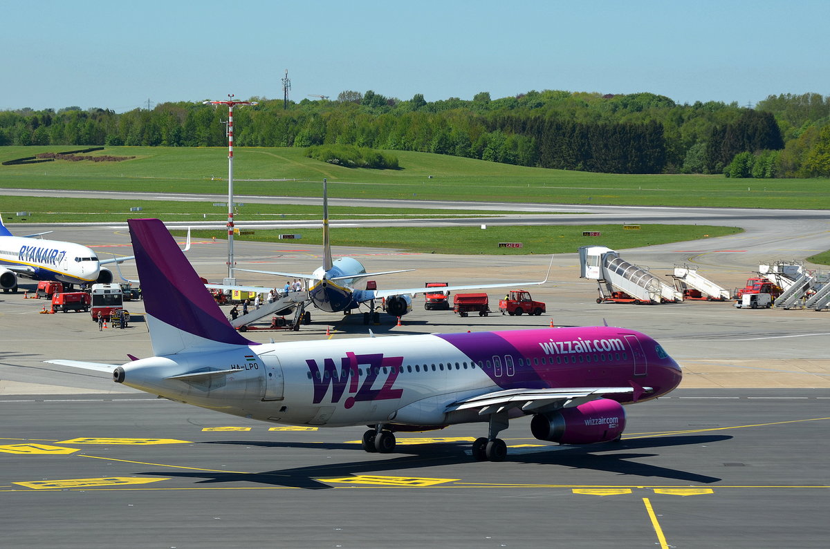 Wizzair Airbus A320 HA-LPO am Airport Hamburg Helmut Schmidt aufgenommen am 06.05.18