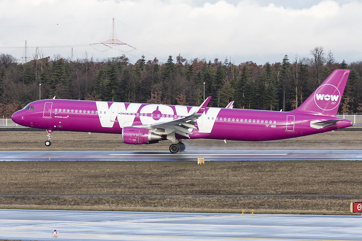 Wow Air, TF-WIN, Airbus, A321-211, 17.01.2019, FRA, Frankfurt, Germany 


