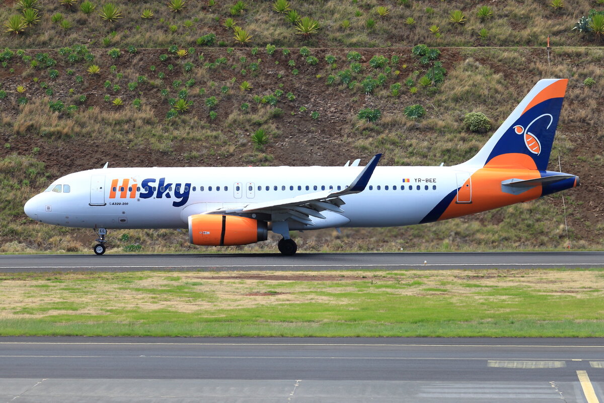 YR-BEE, HiSky, Airbus A320-232, Serial #: 6223. Funchal, Cristiano Ronaldo Airport, Madeira - LPMA, Portugal, 17.06.2023.
