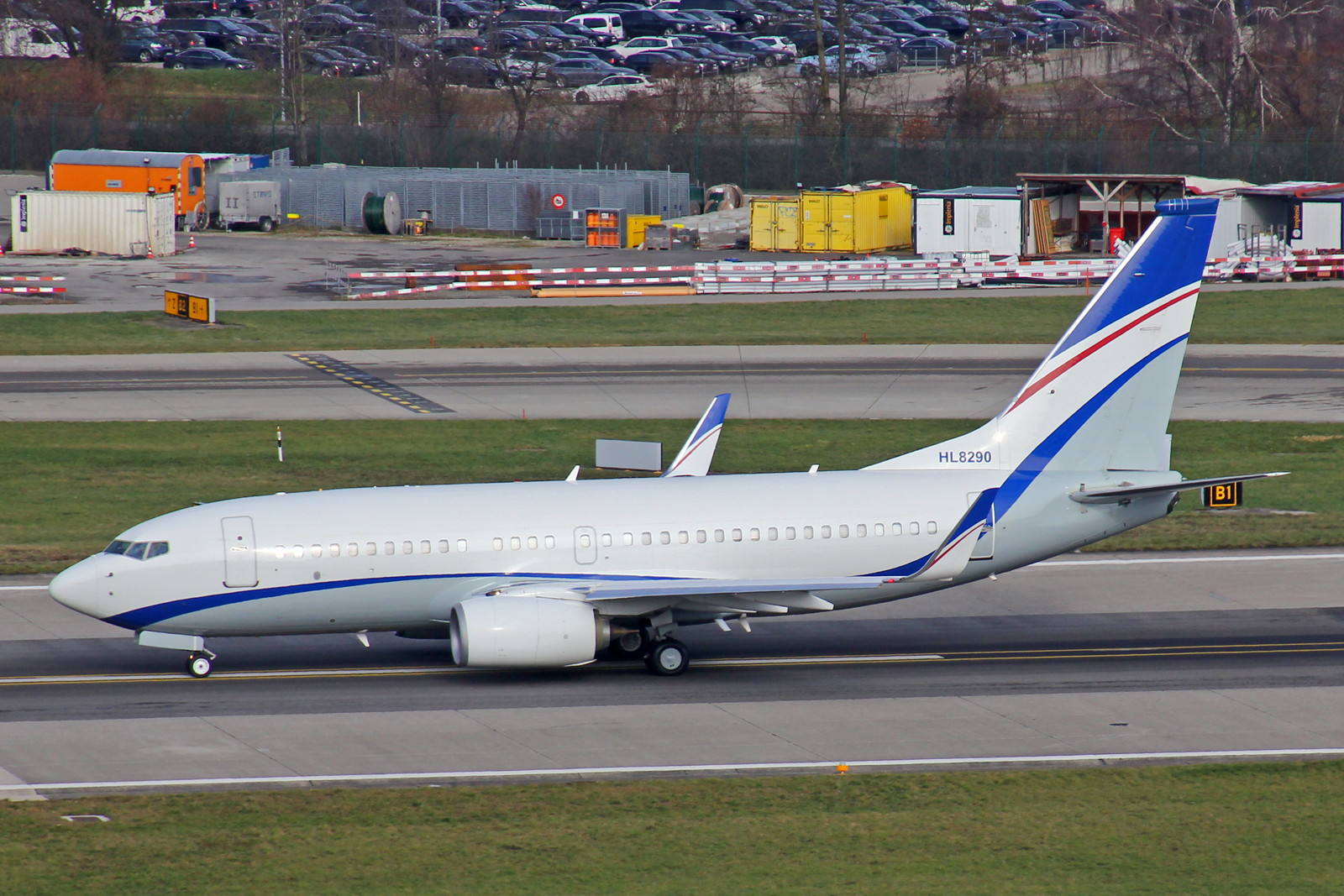 Hyundai, HL8290, Boeing B737-7GE (BBJ1), msn: 41375/4325, 20.Januar 2023, ZRH Zürich, Switzerland.