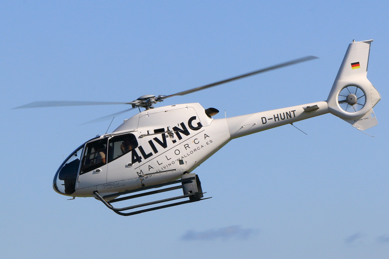 S.P. Helicopter Service, D-HUNT, Eurocopter EC 120B Colibri, S/N: 1542. Bonn-Hangelar (EDKB) am 26.08.2023.
