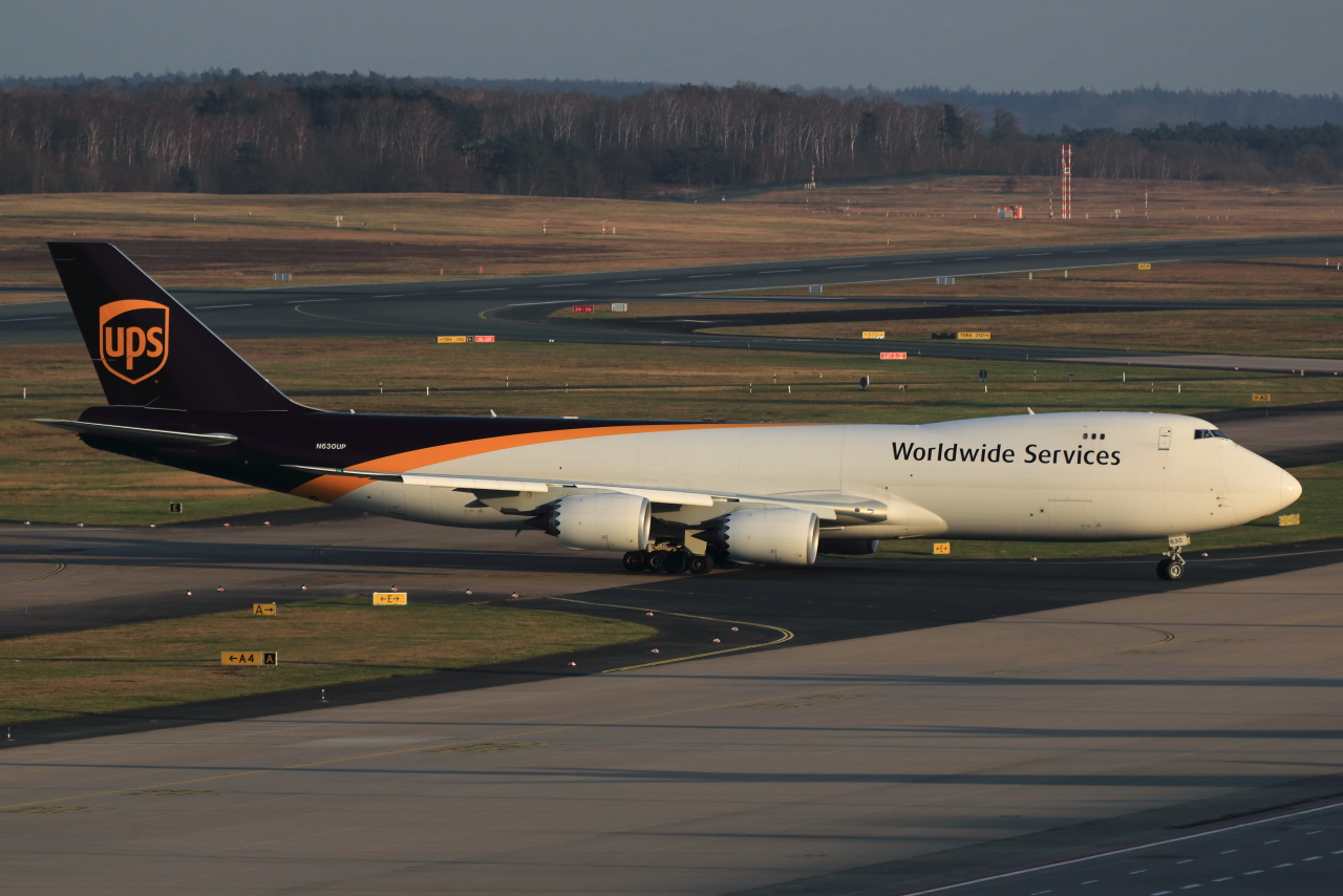 United Parcel Service (UPS), N630UP, Boeing 747-84AF, S/N: 65777. Köln-Bonn (EDDK), 03.03.2024.