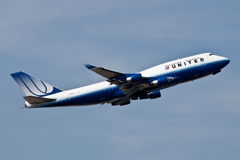 Take off/B747 United/Frankfurt/Fra./05.08.09  