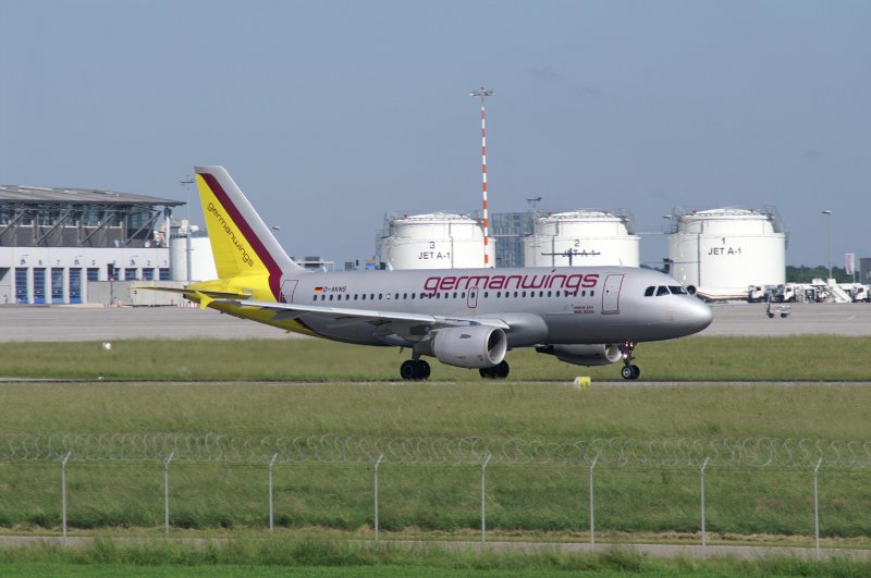 Ein Airbus A319 der Germanwings mit der Kennung D-AKNS