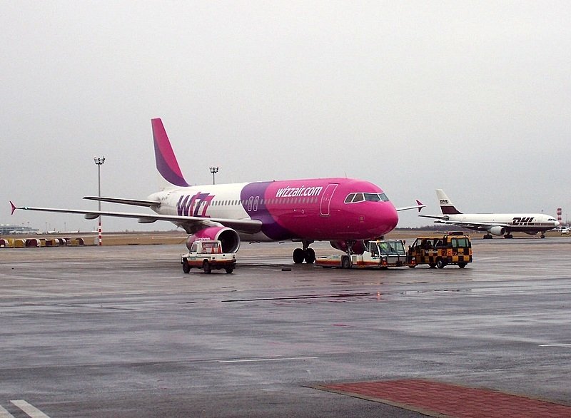 Airbus A319 Wizzair am 22.01.2007 in Budapest-Ferihegy. 