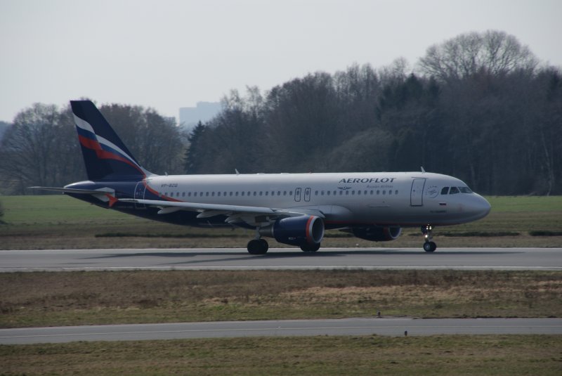A320 der Aeroflot auf dem Rckflug nach Moskau
