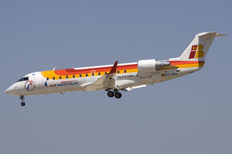 Air Nostrum, EC-HHI, Bombardier, CRJ-100LR, 13.06.2009, BCN, Barcelona, Spain 

