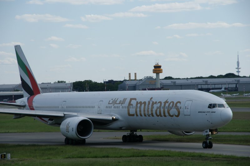 B777-200LR der Fly Emirates gekommmen aus Dubai