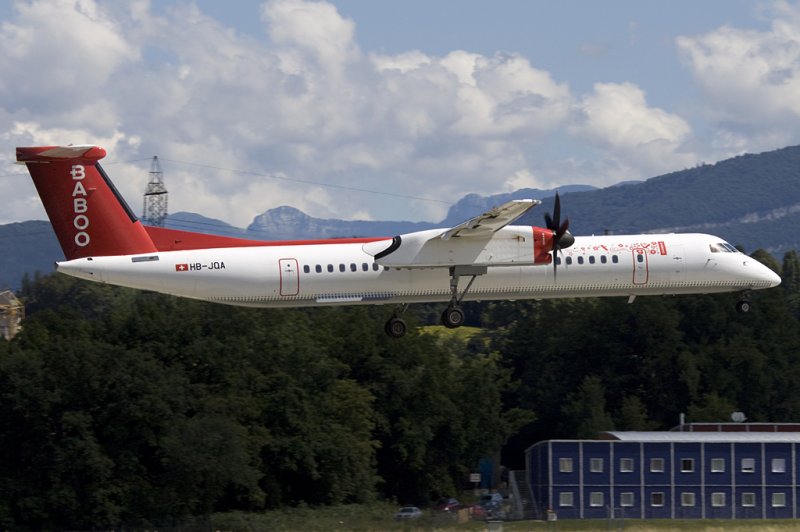 Baboo Airlines, HB-JQA, de Havilland, DHC-8-402, 19.07.2009, GVA, Geneve, Switzerland 

