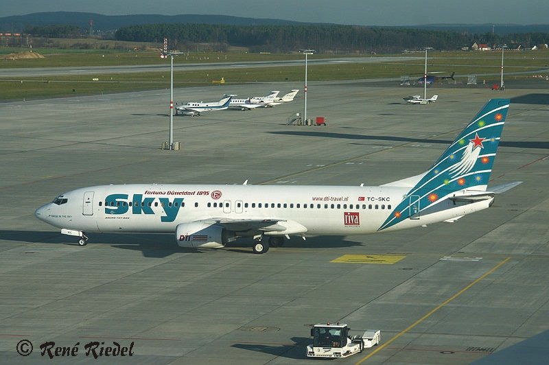 Diese Boeing 737-85F von Sky Airlines aus der T�rkei war