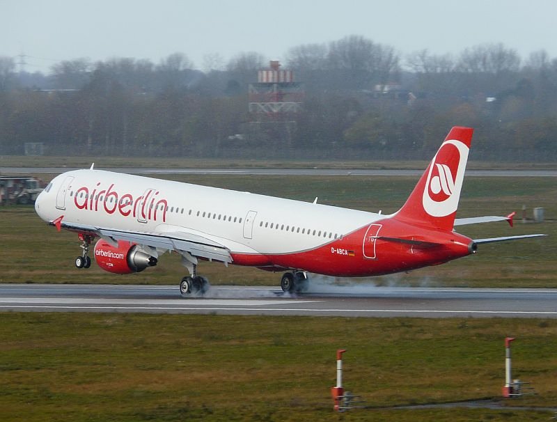 Touchdown in D�sseldorf. Das Bild stammt vom 22.11.2008 