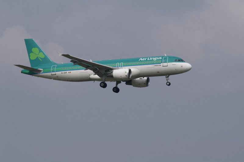 Ein Airbus A320 von Aer Lingus mit der Kennung EI-DVF aufgenommen am 04.04.09 am Zricher Flughafen.