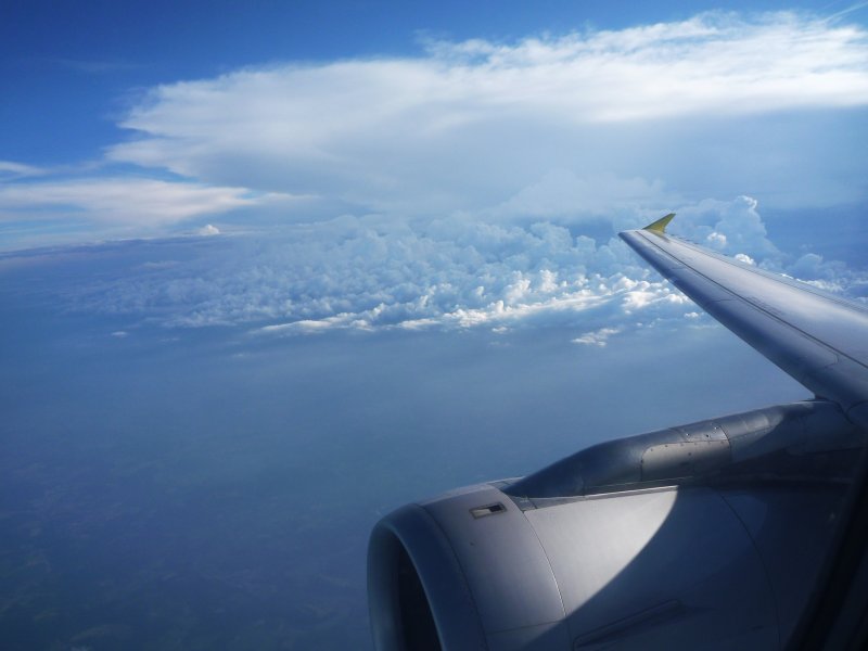 Germanwings A319-132 D-AGWI im Flug, Himmel �ber Deutschland. 