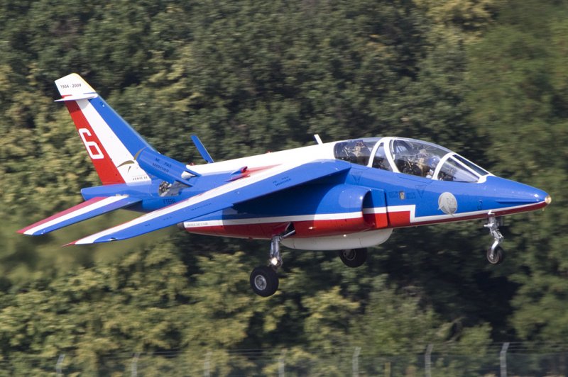 France - Air Force - Patrouille de France, E114, F-TERR, Dassault/Dornier, Alpha Jet E, 30.07.2009, BSL, Basel, Switzerland 

