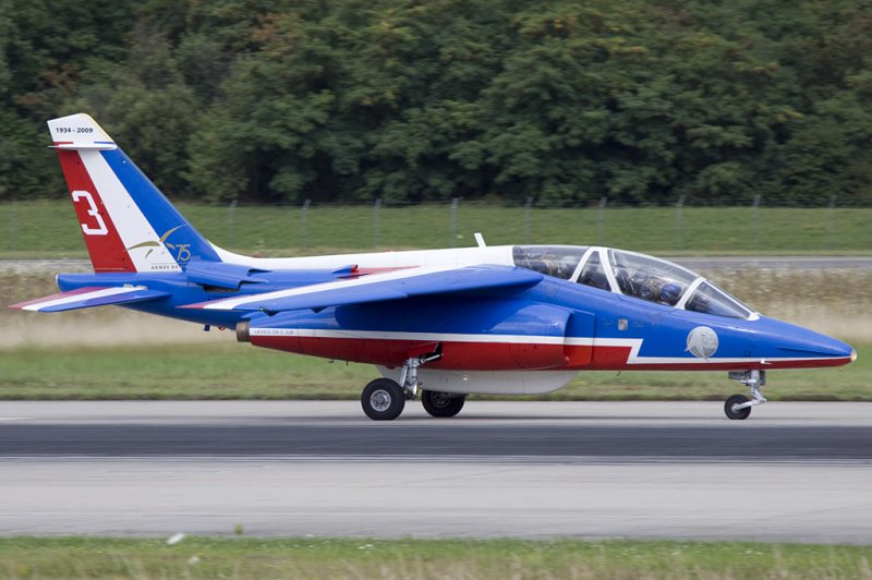 France - Air Force - Patrouille de France, E163, F-TERB, Dassault/Dornier, Alpha Jet E, 02.08.2009, BSL, Basel, Switzerland 

