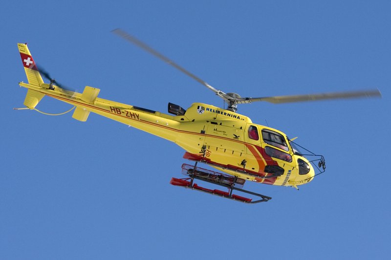 Heli Bernina, HB-ZHY, Eurocopter, AS-350 Ecureuil, 31.01.2009, SMV, Samedan, Switzerland