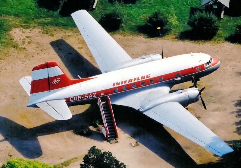 Il-14P Interflug - DDR-SAZ - Ausstellungsstck in Langenbernsdorf 06-1995