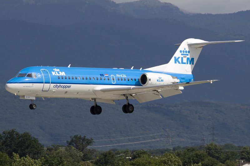 KLM Cityhopper, PH-KZK, Fokker, F-70, 19.07.2009, GVA, Geneve, Switzerland 

