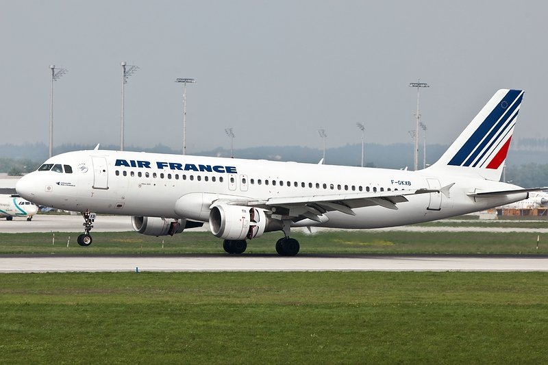 Landung, A320/Air France/MUC/Mnchen/Germany.

