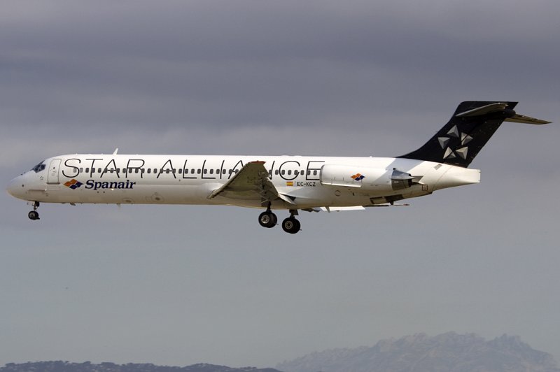 Spanair, EC-KCZ, McDonnell Douglas, MD-87, 21.06.2009, BCN, Barcelona, Spain 

