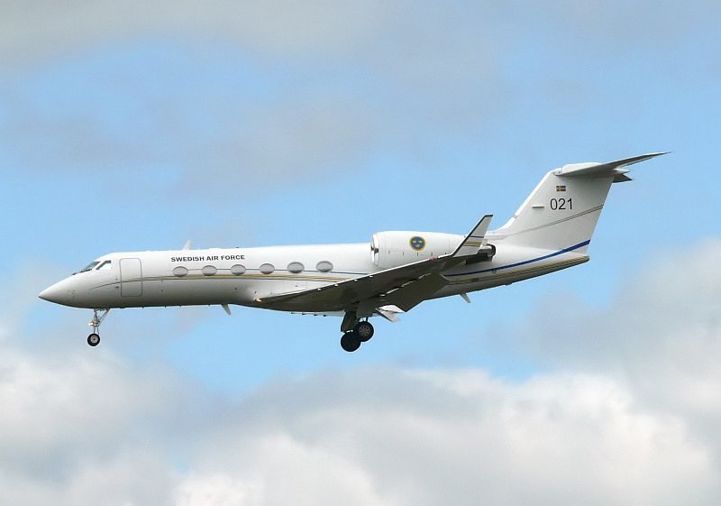 Die schwedische Delegation flog mit dieser tollen Gulfstream ein. Das