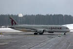 Qatar Airways, A7-BHB, Boeing B787-9, msn: 64215/917, 25.Februar 2024, OSL Oslo, Norway.