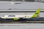 Air Baltic, YL-ABE, Airbus A220-371, msn: 55131, 19.Januar 2024, ZRH Zürich, Switzerland.