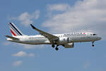 Air France, F-HZUA, Airbus A220-371, msn: 55143,  Le Bourget , 07.Juli 2023, LHR London Heathrow, United Kingdom.