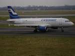 Finnair rollt zum Start.(Dsseldorf 27.01.2008)