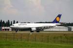 A300B4-600 D-AIAZ der Lufthansa ist am 3.7.2009 in Dresden gelandet. Lufthansa hat die A300 ausgemustert und wird sie in Dresden abstellen bis sich Kufer finden.