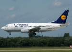 Lufthansa, D-ABJE, Boeing 737-500  Ingelheim am Rhein  (Sticker-lufthansa.com), 2010.06.11, DUS-EDDL, Dsseldorf, Germany     