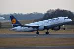 Lufthansa Airbus A320-200 D-AIPX Mannheim beim Start in Hamburg Fuhlsbttel am 27.02.13